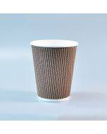 50 PCS 12oz Rose Red Thickened kraft Paper Corrugated Coffee Cup