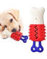Dog teething stick chew dog toothbrush cooling popsicle toy (blue)