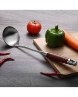 304 Stainless Steel Wooden Handle Kitchenware Kitchen Equipment, Style: Soup Spoon