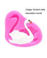 PCS Swan Baking Silicone Mould Cake Decorating Mould(Pink)