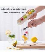 Homemade Quick Frozen Ice Cube Storage Silicone Mold(Gray Yellow)