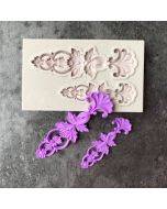 5 PCS Relief Fondant Cake Silicone Mold DIY Chocolate Mold,Style: D134