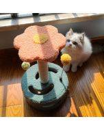 Cat Climbing Frame Small Turntable Cat Scratching Board Toy (Pink)