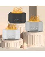 400ml simulated flame humidifier home aromatherapy machine, color: white type B - flame + clock (European plug)