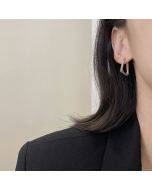 Shell double layered earrings with diamond earrings1