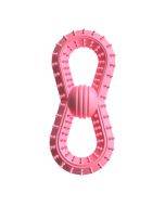BG5039 Number 8 shape dog teething stick TPR pet chewing toy ball (rose red)