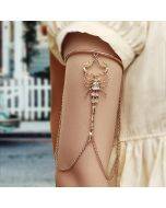 Gothic Diamond Scorpion Arm Ring Vintage Geometric Handpiece