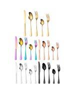 20pcs/set Carton Boxed Gold-Plated Stainless Steel Knife and Fork Set Western Cutlery