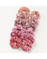 12pcs/Pack Women Intestine Style Hair Ring Satin Headband Hair Accessories(Pink Mixture)