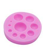 Round Silicone Fondant Cake Mold DIY Baking Decoration Chocolate Tool(Pink)