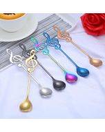 Creative Musical Note Spoon Coffee Stirring Scoop Stainless Steel Titanium Music Bar Spoon Gift Spoon