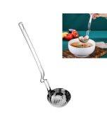 Stainless Steel Hot Pot Hanging Wall Spoon Creative Fishing Spoon Porridge Spoon, Style:Colander