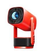 SkyEcho FreeONE Portable Projector (without Battery), 350 ANSI Lumens, Native 720P, 2*5W Speakers, Auto-Focus, Auto Keystone, 270° Rotation Stand, Android OS - Red, EU Plug