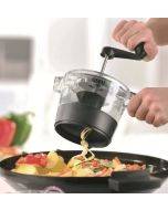 Hand-operated Multi-function Cutter Rotary Slice Cutting Machine Vegetable Chopper with a Multi - function Rotary Slicing Machine