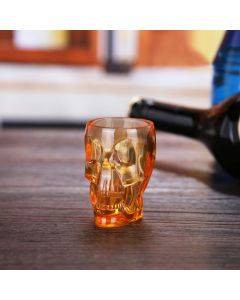  Skull Shape Transparent Acrylic Beer Cups(Amber)