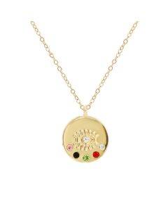 Angel's Eye Pendant Multi layered Necklace3