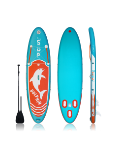 FunWater Dolphin Inflatable Stand Up Paddle Board 10.6'' Long 33'' Wide 6'' Thick